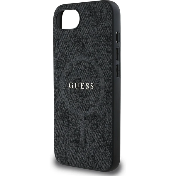Guess PU koža 4G farebný krúžok MagSafe kryt iPhone 17e/16e čierny - Puzdra - Obrázok c867a98f70fc49c7a82803e3cc0bdd98