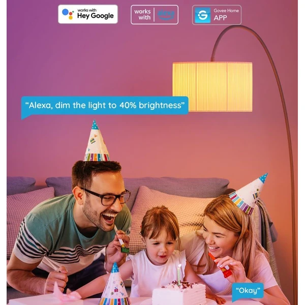 Govee Smart žiarovka RGBWW 12W-85W 1200lm E27 Long Life - Žiarovky - Obrázok c86d09f6bb9140e99dbaec68bfedadac