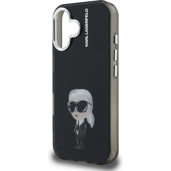 Karl Lagerfeld IML Aquarelle Karl kryt iPhone 16 čierny - Puzdra - Obrázok c87ae4a3ada647c18d92dc0bce79e174