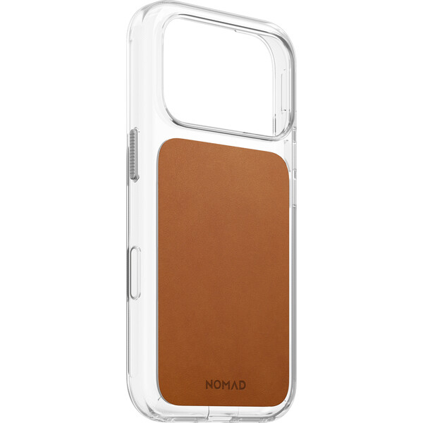 Nomad Clear Leather (Horween) MagSafe kryt iPhone 17 Pro/18 Pro Saddle - Puzdra - Obrázok c87c01dd361c496faf8df21067a53017