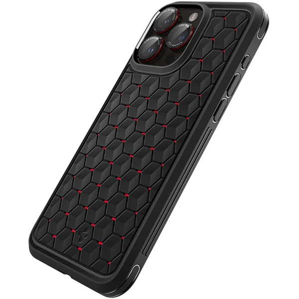 Spigen Glass TR EZ Fit Optik Pro sklá iPhone 17-14 Pro/17-14 Pro Max black/red (2 ks) - Ochranné fólie a sklo - Obrázok c888b1bda51d478c9f4e73c3b03b1f56
