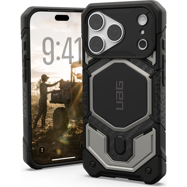 UAG Monarch Pro MagSafe Titanium kryt iPhone 18 Pro/17 Pro strieborný - Puzdra - Hlavný obrázok