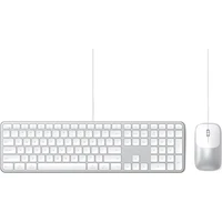 Satechi Slim CLX3 Wired Combo (Keyboard and Mouse) - US English - Silver - Klávesnicové sety