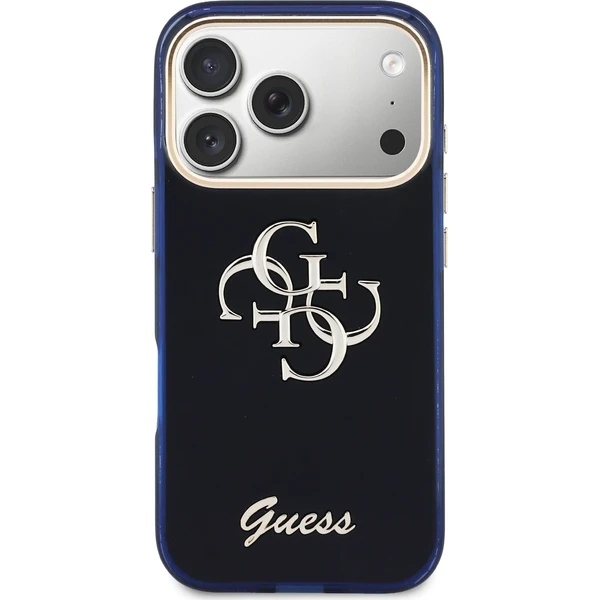 Guess IML 4G Script Metal Logo kryt iPhone 17 Pro Max modrý - Puzdra - Obrázok c8a20c4e22c94b178680997787c2d207