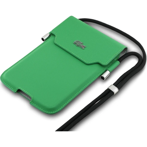 Lacoste PVC Iconic Petit Pique Metal Logo vrecko na telefón XL zelená - Puzdra - Obrázok c8f96b4edf504a559f419ce584f7e2e0