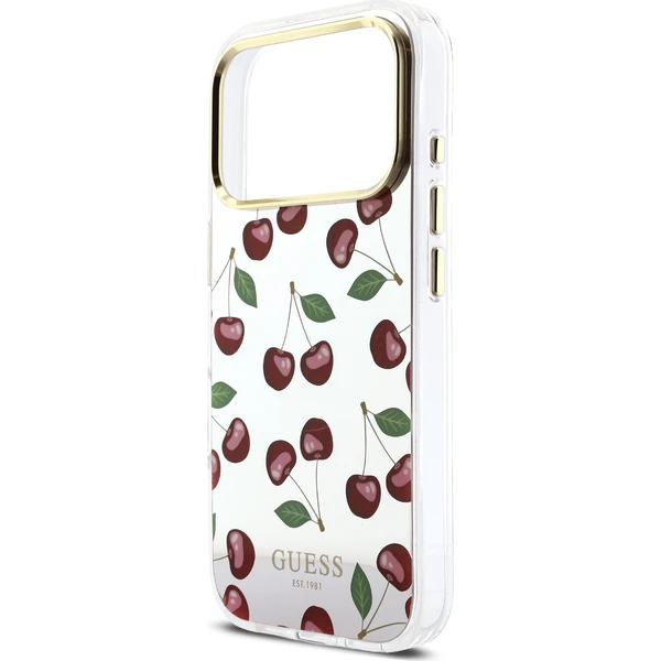 Guess PC/TPU Mirror Glitter Cherry MagSafe kryt iPhone 17 Pro Max - Puzdra - Obrázok c91d2791bcce44f7af4202199e34cbe5