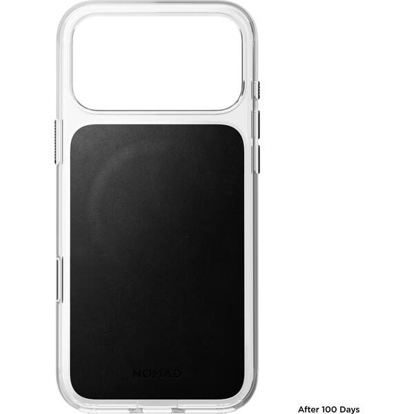 Nomad Clear Leather (Horween) MagSafe kryt iPhone 18 Pro Max Black - Puzdra - Obrázok c94a55864a0c4117835d7cbe4fb1d4c2