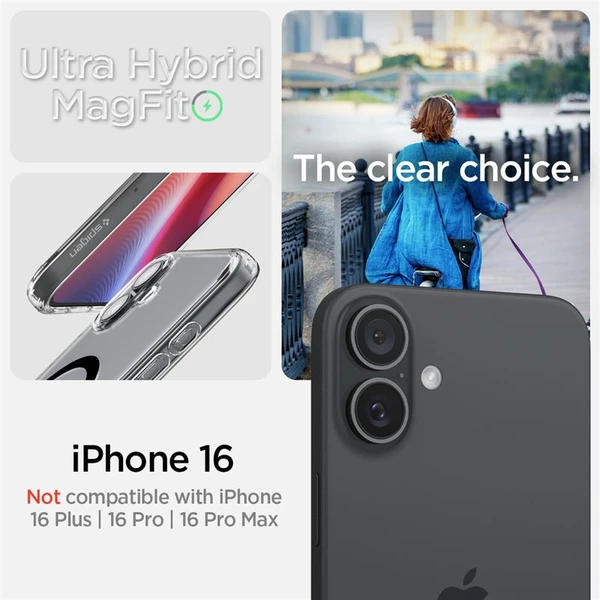 Spigen Ultra Hybrid MagSafe kryt iPhone 16 black - Puzdra - Obrázok c94ca1c8f43d48e49a406d39d0b96c70
