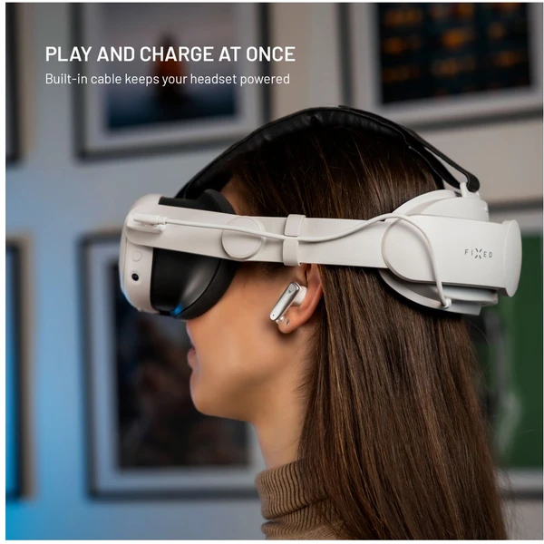 FIXED VR Power Headstrap náhlavný popruh s batériou Meta Quest 3/3S (6000 mAh), biely - Pomôcky pre virtuálnu realitu - Obrázok c95a2c5e0d1c4faf8cf51fea240238d0