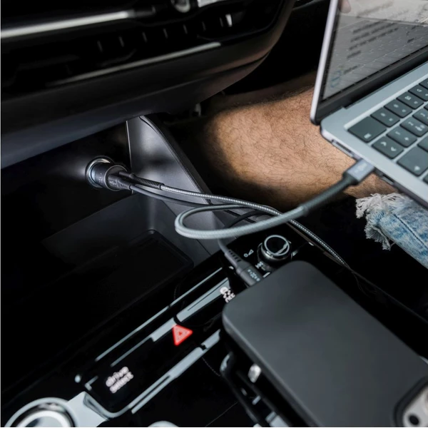 FIXED autonabíjačka s 2xUSB-C výstupom, podpora PD 3.0, 65W, čierna - Nabíjačky - Obrázok c95becc2aa1348eaa53dfe1752602ae7