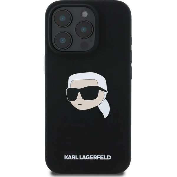 Karl Lagerfeld Liquid Silicone Karl Head MagSafe kryt iPhone 16 Pro čierny - Puzdra - Obrázok c9607627a9ff4aac803ffb86aac3bc46