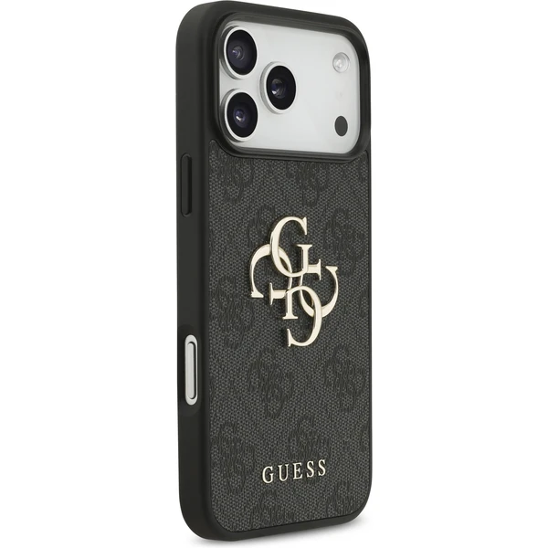 Guess PU 4G Metal Logo Strap kryt iPhone 17 Pro Max čierny - Puzdra - Obrázok c969ea85adbf483f96c67417fb681c6b