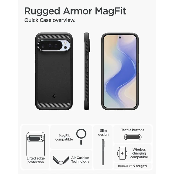 Spigen Rugged Armor MagSafe kryt Google Pixel 10 Pro XL matne čierny - Puzdra - Obrázok c982c168a2004eaea6fd1a2a09ad8075