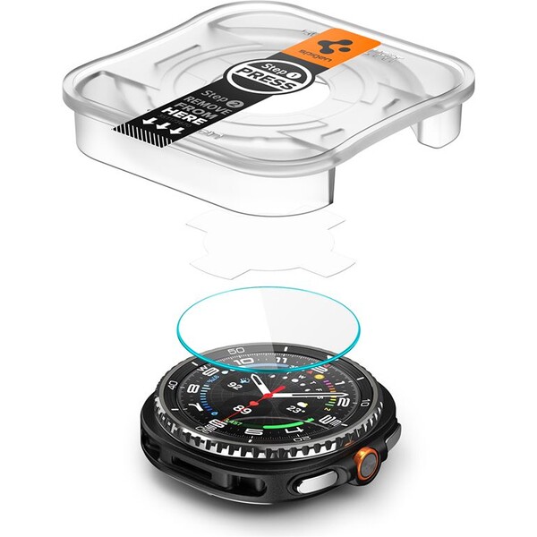 Spigen Glass TR EZ Fit 2 Pack sklo Galaxy Watch8 Classic (46mm) číre (2 ks)