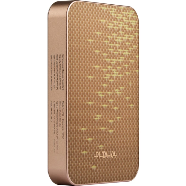 Pitaka Powerbanka (15W), 10000mAh, Qi2/MagSafe, Golden Glint - Powerbanky - Hlavný obrázok