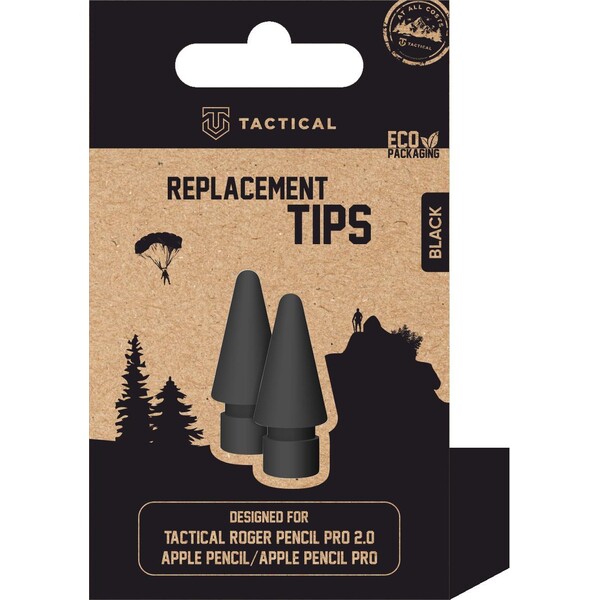 Tactical Roger Pencil Pro 2.0/Apple Pencil náhradné hroty čierne (2 ks) - Náhradné diely - Obrázok c99b69f441d14e01864deb9d3ac361e8