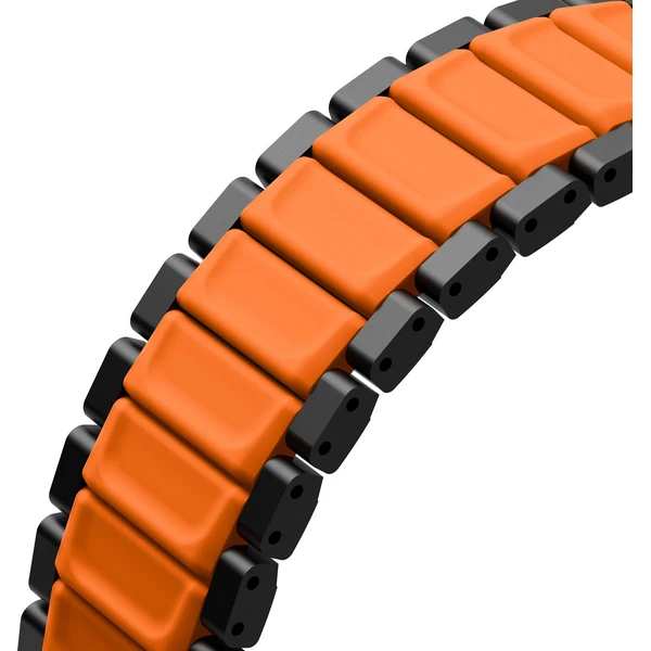 UNIQ Strova Flex titánový remienok pre Apple Watch 49/46/45/44mm Midnight Black/Volt Orange - Remienky - Obrázok c99d64a7188e46bd849e79bb1ca70b17
