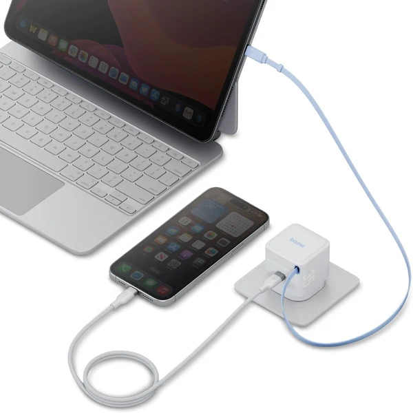 ENERGEA Bazic GoPort GaN nabíjačka s integrovaným USB-C zaťahovacím káblom (35W) biela - Nabíjačky - Obrázok c9a50035f6284121be85267a98a264b0