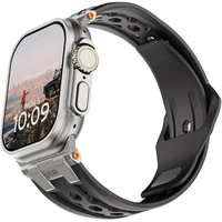 UAG Monarch Strap, čierny/titanium - Apple Watch 49mm/46mm/45mm/44mm/42mm - Remienky