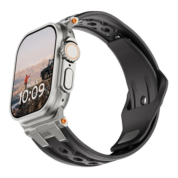UAG Monarch Strap remienok Apple Watch 49/46/45/44/42mm čierny/titán - Remienky - Hlavný obrázok