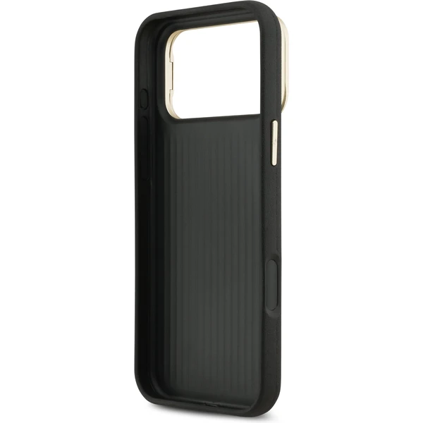 Guess PU Grained 4G Logo Stand Camera Frame kryt iPhone 17 Pro Max čierny - Puzdra - Obrázok c9b64906c5214ced9e0676cb04cbed62