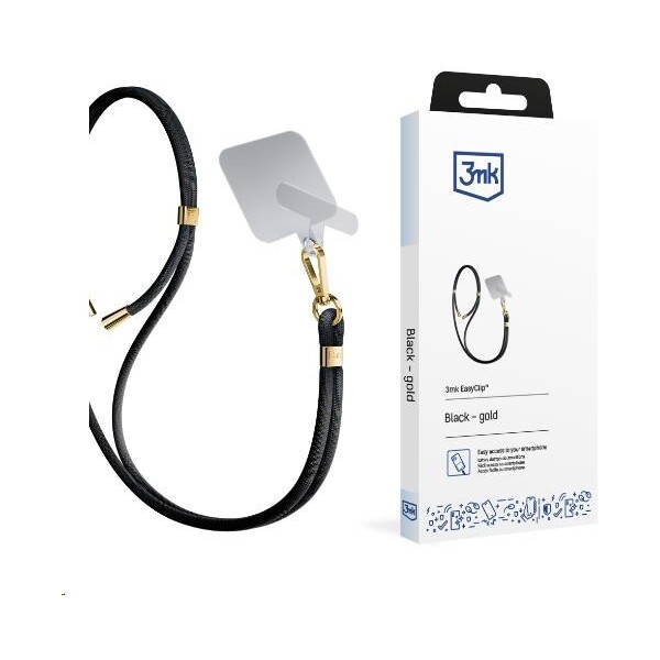 3mk EasyClip univerzálna šnúrka pre telefóny so zadným krytom čierna