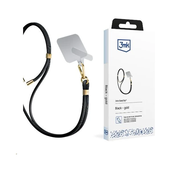 3mk EasyClip univerzálna šnúrka pre telefóny so zadným krytom čierna - Pútka - Hlavný obrázok