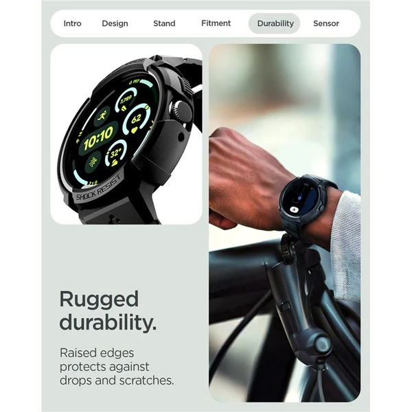 Spigen Rugged Armor kryt Google Pixel Watch 4 41mm matne čierny - Puzdra - Obrázok c9ecb60466f64a6792184bf490444c3c