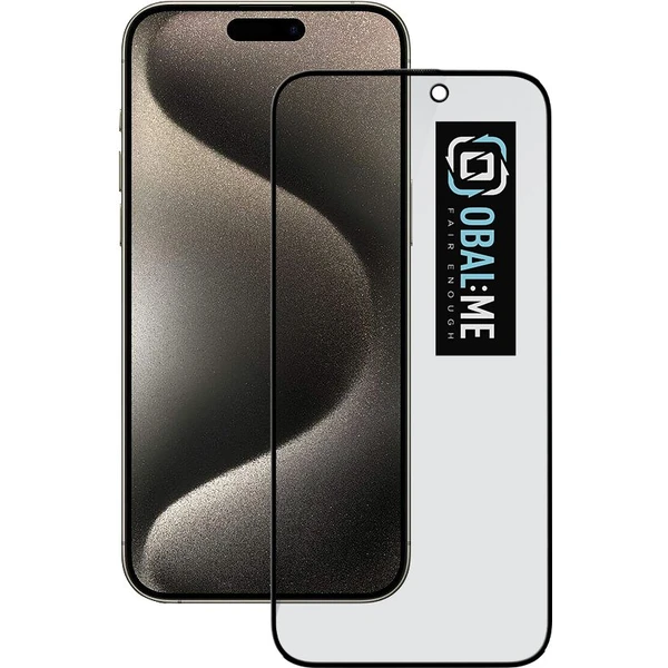 OBAL:ME Privacy 5D tvrdené sklo Apple iPhone 15 Pro Max čierne - Ochranné fólie a sklo - Hlavný obrázok