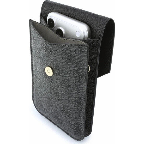 Guess PU Leather+Grained 4G Metal Logo taška na telefon černá - Puzdra - Obrázok ca16f7dd7dcf473787881f83bd4294aa