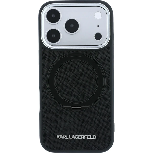 Karl Lagerfeld PU Saffiano Ring Stand MagSafe kryt iPhone 18 Pro Max černý - Puzdra - Obrázok ca18d810f4a64083b587c97a122195a1