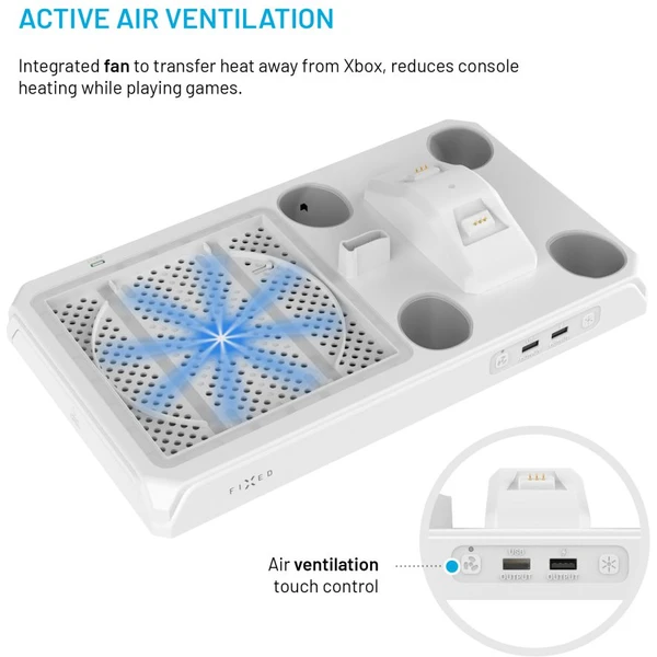 FIXED nabíjacia stanica pre Xbox Series X/S s odvetrávaním, biela - Nabíjačky - Obrázok ca1d39c31f55475d906103465fdcfa13