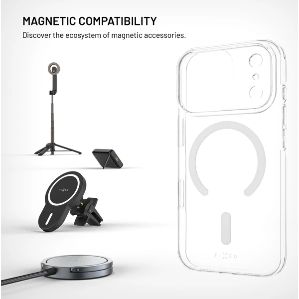 FIXED MagShell ultratenký kryt s MagSafe Apple iPhone 18 Pro priehľadný - Puzdra - Obrázok ca44b4a87f8e499a9afbc783c9299039