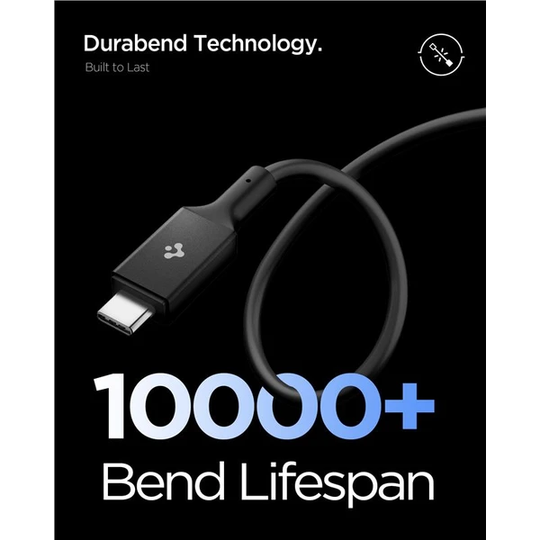 Spigen Essential USB-C/USB-C napájací kábel 240W 1,2m čierny - Káble a redukcie - Obrázok ca55adea6262451bb9ca92357f389b1e