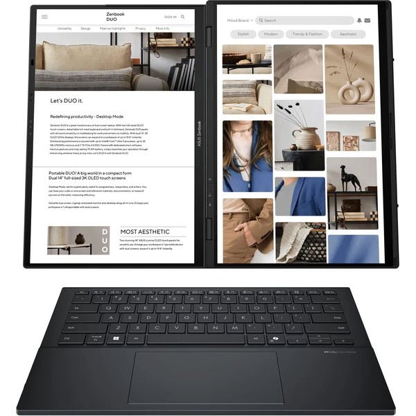 ASUS Zenbook DUO UX8406 (UX8406CA-OLED166X) sivý - Notebooky - Obrázok ca6e624a316c427da4cae8af5f22f63c