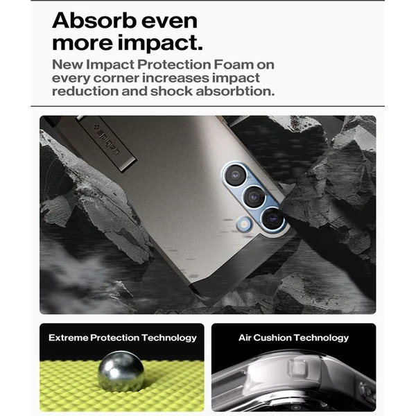 Spigen Tough Armor MagSafe kryt Samsung Galaxy S25+ tmavo šedý - Puzdra - Obrázok ca7bd228b2cf43bc942b65418aa9e104