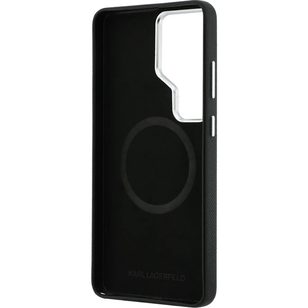 Karl Lagerfeld zrnkovaná PU koža K&CH Heads magnetický kryt Samsung Galaxy S26 Ultra čierny - Puzdra - Obrázok ca9e582f149d44d6a2d670faffa9aa90