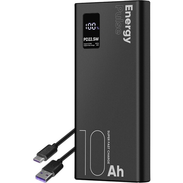 OBAL:ME EnergyPulse Powerbanka 10000mAh (22.5W) čierna