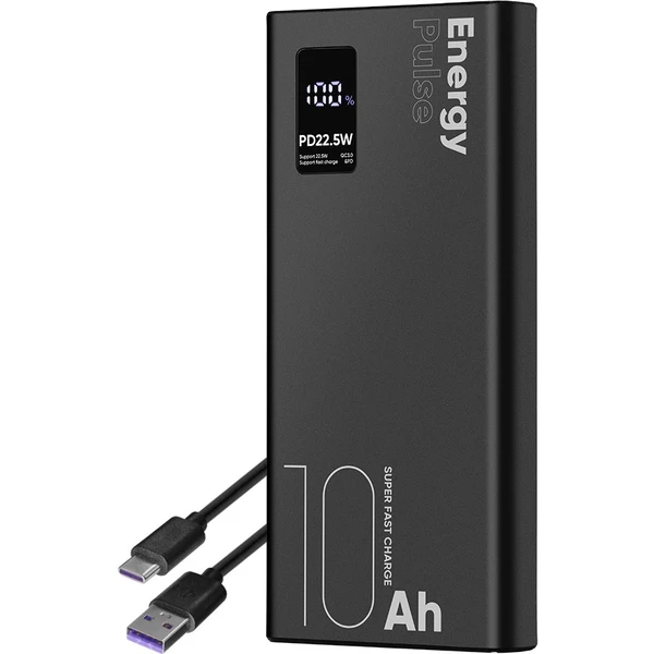 OBAL:ME EnergyPulse Powerbanka 10000mAh (22.5W) čierna - Powerbanky - Hlavný obrázok