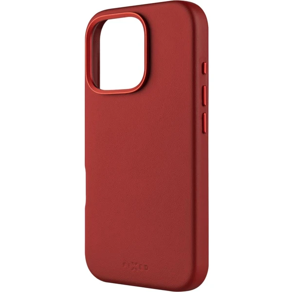 FIXED MagLeather kožený kryt s MagSafe Apple iPhone 16 Pro červený - Puzdra - Hlavný obrázok