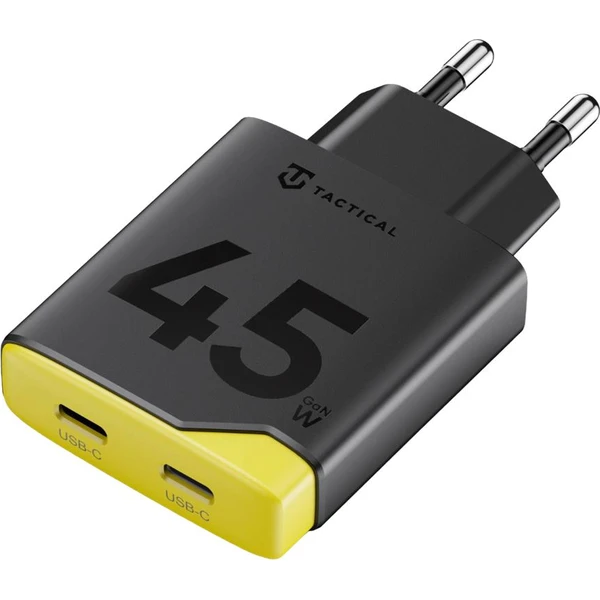 Taktický Minimi GaN 45W nabíjací adaptér (2xUSB-C) čierny - Nabíjačky - Obrázok cb18089a86bf453ba16bfcdb23f486b2