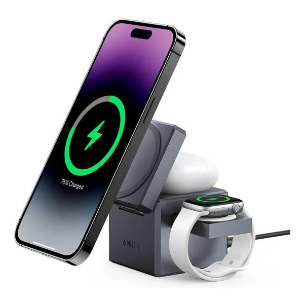 Anker Cube 3v1 MagSafe nabíjačka (30W) čierna - Nabíjačky - Hlavný obrázok