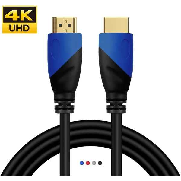 PremiumCord HDMI 2.0b/HDMI 2.0b kábel s ethernetom 4K 5m čierno-modrý - Káble a redukcie - Hlavný obrázok
