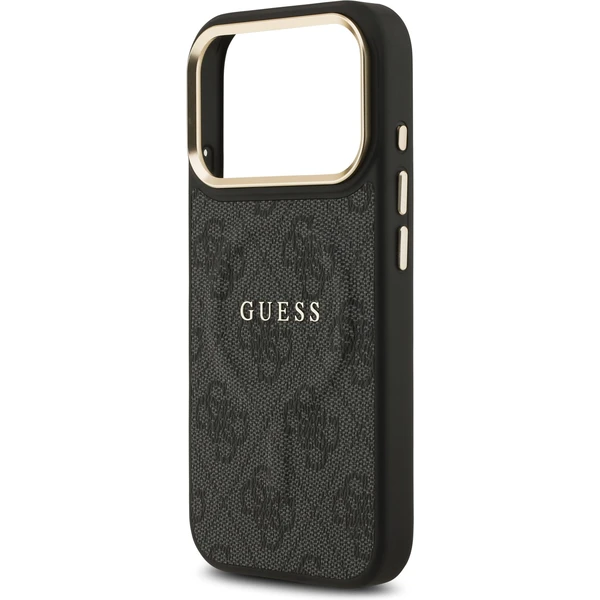 Guess PU Leather 4G Gold Frame MagSafe kryt iPhone 17 Pro čierny - Puzdra - Obrázok cb4fe0e306bd4b2c990aaf085412566c