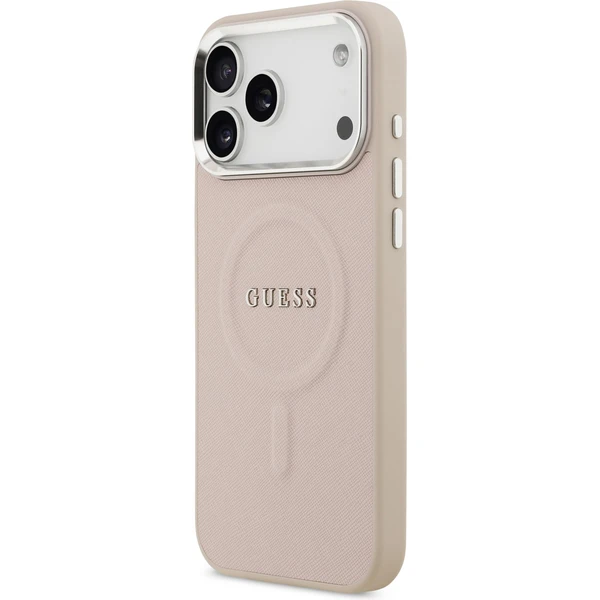 Guess PU Saffiano MagSafe kryt iPhone 17 Pro ružový - Puzdra - Obrázok cb5b701cd7f246b9ae72e07670b4772c