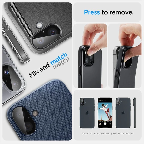 Spigen Glass tR Optik sada skiel iPhone 16/16 Plus čierna (2-pack) - Ochranné fólie a sklo - Obrázok cb628c348b80451d968dd188667e61b4
