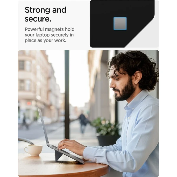 Spigen Slim Fold Laptop Stand LD201-S3 stojanček pre notebook/MacBook čierny - Stojany - Obrázok cb8e6f2b17164fce9549e7769990f39f