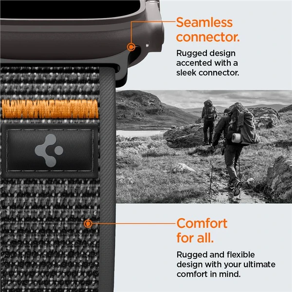 Spigen Athlex Air 2 Active remienok Apple Watch 49/46/45/44mm čierny/oranžový - Remienky - Obrázok cb99f42c34f34fe2ade3964b441a91f6