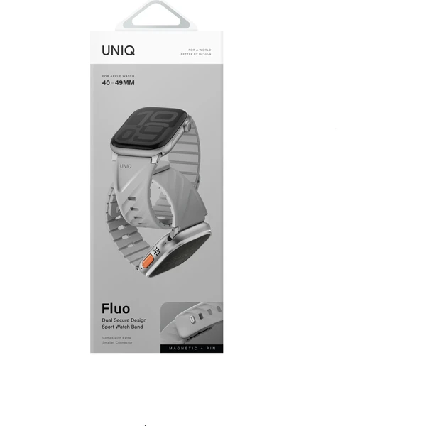 UNIQ Fluo Magnetický remienok pre Apple Watch (49-40mm) Mist Grey - Remienky - Obrázok cb9d02a5910e43e191663a910d455c77