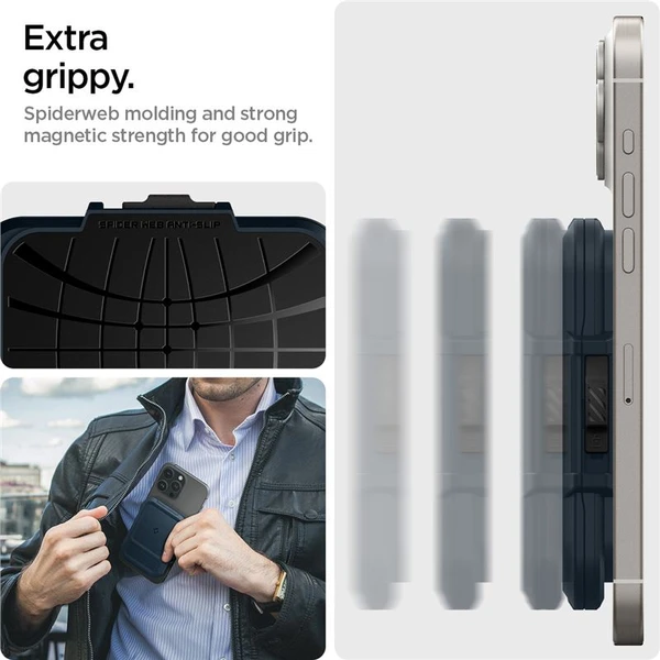 Spigen Lock Fit MagSafe Wallet peňaženka tmavo modrá - Peňaženky - Obrázok cbc29cb779f24804a4bbb8cc7a9bb8b2
